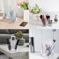 Cosmetic Makeup Organizer Transparent Acrylic Lipstick Holder Display Stand Nail Polish Eyebrow Pencil Storage Box Toothbrush Holder Stationary Holder. 