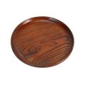 Tableware Smooth Wooden Bread dish seasoning Plate Round. 