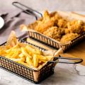 New Imported Quality French Fries Basket Snack Basket Fried Chicken Holder Fried Food Containe Strainer Basket Restaurant Tableware Party Supplies Cone Basket Fry Holder. 