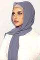 High Quality Chiffon Georgette Hijab Scarf denim grey color for Girls| Breathable Soft Fabric Hijab-Stollers. 