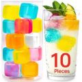 Reusable Ice Cube - Refreezable Reusable Ice Cubes for Drinks, Plastic Ice Cubes Reusable Dry Ice for Cocktails Coolers like soft drink fruit juice or Cold Coffee Different Shapes, Non Melting Ice Cubes.. 