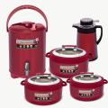 Set of Assorted Color Hot Pot Food Storage Containers With Cooler +THERMOS 1 liter. 