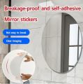 Techmanistan Oval Shape Flexible Self Adhesive Non-Glass Mirror Sticker, Oval Shape Mirror Sticker, Self Adhesive Wall Mirror Sticker, Mirror Wall Sticker, Oval Shape Mirror Sheet, Mirror Wall Sheets. 