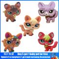 LPS CAT Rare Littlest pet shop toys bobble head brown FOX #807 #2341 #1812 old animal figure toy for girls collection. 