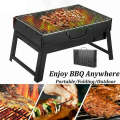 Portable and Foldable Barbeque Grill Set for Home, Picnic, Outdoor Camping, Travelling, Charcoal BBQ Grill Set. 