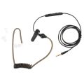 【MIGAPALAZA】 3.5mm Air Tube Headset Anti-radiation Stereo Earphone for iPhone Black - intl. 