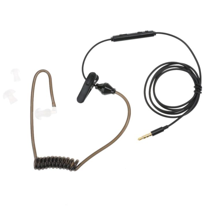 【MIGAPALAZA】 3.5mm Air Tube Headset Anti-radiation Stereo Earphone for iPhone Black - intl