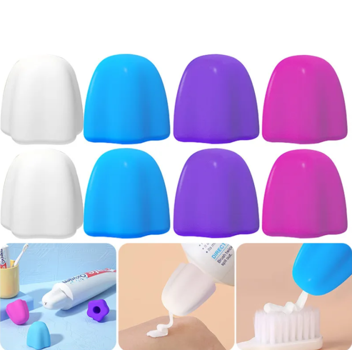 3%20pcs%20Self-Closing%20Toothpaste%20Cap%20Toothpaste%20Squeezer%20Silicone%20Toothpaste%20Pump%20Dispenser%20For%20Kids%20Adults%20Home%20Bathroom%20Accessories%20-%20Image%202