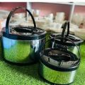 FENGTIANLI Branded  3 Pieces Hotpot Set Lunch Box ,Stainless Steel Inner Bowl with Convenient Handles ( 8 Liter - 4 Liter - 2 Liter ). 