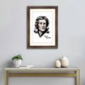 Isaac-Newton-watercolor-vector-portrait-with-ink-contours. 