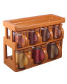 Spice Rack with 7 Spices Jars,Spice Rack Masala Box Spice Jar Storage Jar Boxes Red 7 Pcs Set for Kitchen. 