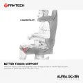 FANTECH ALPHA GC-184 Gaming Chair With 4 Hydraulic Piston Perfectly Ergonomic Wider 2D Armrests Textured Leather Design U-Shaped Neck Pillow. 