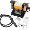 3" Multipurpose Mini Bench Grinder Polisher with 31" Long Flexible Shaft and Accessories, Variable Speed Dial 0-10000 RPM, 110V 150W Single Phase Motor. 