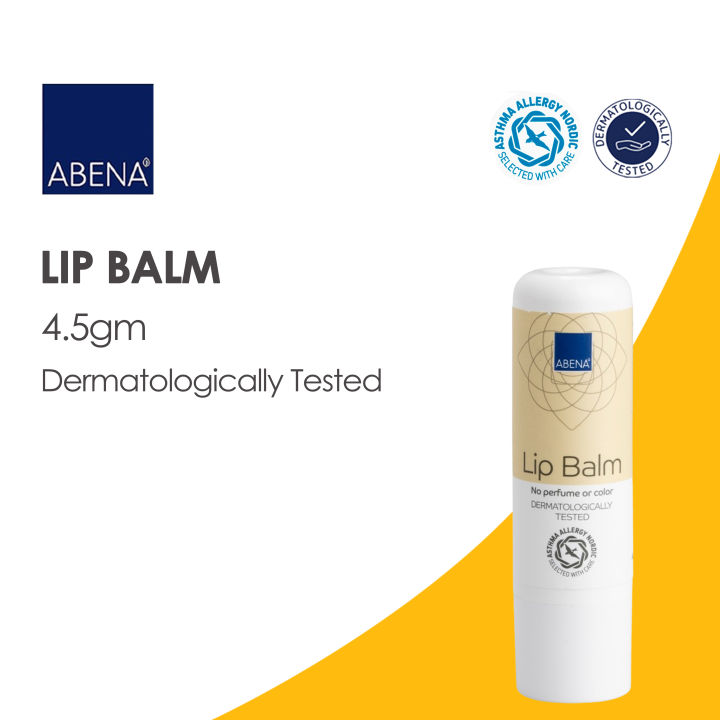 Abena Chapstick Lip Balm 4.5 gm ~  | Fragrance Free | Lip Moisturiser For Lip Repair | Chapstick Lip Balm For Dry Cracked Lips | Lip Treatment for Sensitive Lips