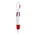 Retractable Shuttle Pen With Hiking Clip Mini 4-in-1 Multi-color Ink Ballpoint Pen With Key Chain For Children & Nurses. 