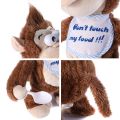 Children's electric plush toy orangutan magnetic control monkey banana will go crazy crying funny little doll doll. 