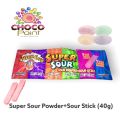 Super Sour Powder + Sour Stick 40g (Imported). 