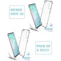 (Pack of 2) Infinix Note 8i Anti Shock Corner Bumper 1.5mm Soft Transparent Jelly Cover. 