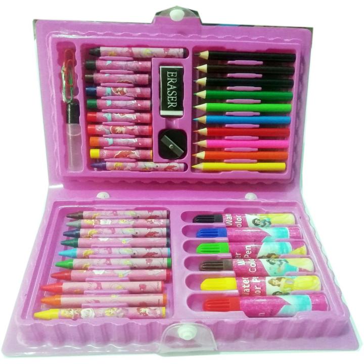 42 Pcs Colour Set Box Colour Pencil, Crayons, Water Colour, Sketch Pens (Multi Color) - Set of 42 Pieces