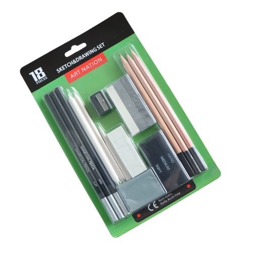 ART NATION SKETCH & DRAWING SET 18PCS SKD18