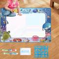 Water Painting Doodle Mat Educational Toy Coloring Art for 3+ S Undersea world. 
