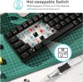 RK ROYAL KLUDGE RK68 Wireless Hot Swappable 65% Mechanical Keyboard, 68 Keys Compact Bluetooth Gaming Keyboard with Stand-Alone Arrow/Control Keys, Clicky Blue Switch. 