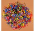 200 Rubber Bands Soft Elastic Pack  for Kids Hair Bands  in Multicolors. 