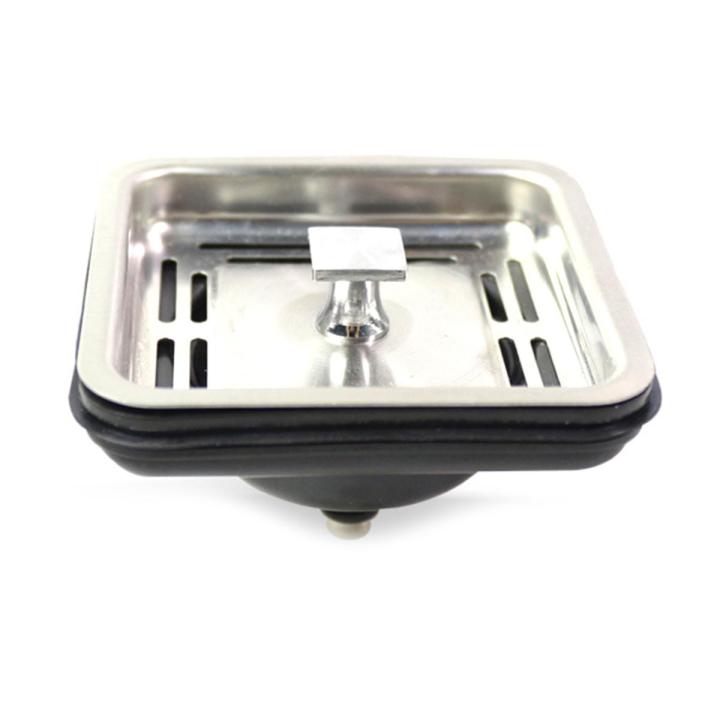 Stainless Steel Square Sink Strainer Plug Kitchen Sink Drain Mesh Stopper Basket Strainer Waste Plug Kitchen Appliances
