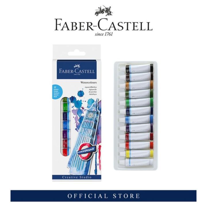 Faber Castell Watercolor Paint Tube Set Of 12x12ml