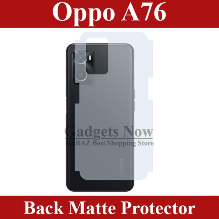 Oppo A76 Back Protector Carbon Fiber Matte Soft Skin Sheet For Oppo A76