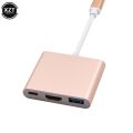 USB C HUB to HDMI Adapter For Macbook Pro/Air Thunderbolt 3 USB Type C Hub to HDMI 4K USB 3.0 Port USB-C Power Delivery（white）. 