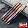 Business Metal Ballpoint Pen Hotel Advertising Gift Gel Pen Lettering Engraved Name Customized Logo Student Stationery Wholesale. 