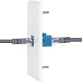 4x Cat6 Ethernet Wall Plate Outlet 1 Port RJ45 Network Female To Female Keystone Wall Coupler Jack Plate White & Blue. 
