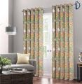 Garden Blossom Printed Jacquard Fancy Curtains  Pair packed eyelet ring curtain  Multiple SIzes. 