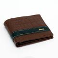 Customize BROWN Crocodile Design Leather Name Wallet With Beautiful Box Packing. 