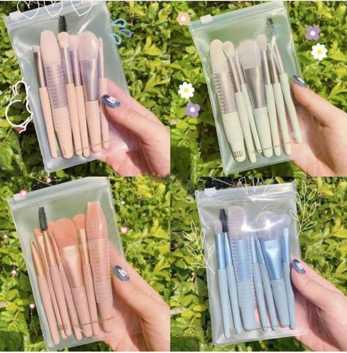 MISS Rose 8 Pcs Makeup Brush Set Random Colors