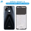 Infinix Smart 5 Housing Middle Frame With Side Button and Camera Lens Complete Body Casing Replacement For Smart 5 - Black. 