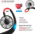 Portable Neck Fan 2500 mAh Rechargeable USB Hands-Free Mini Face Cooling Personal Double Headed Rotatable Small Fan for Working Office Reading Traveling Outdoor Sport. 