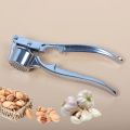 NEW garlic press Kitchen Tool Gadget Ginger Garlic Presses Nut Cracker crusher   Ginger Mincer Garlic Presser Curved Garlic Grinding Slicer for Kitchen/Garlic Mincer/Garlic Chopper/Lemon Juicer Hand Tool (Silver) (Garlic Press) Garlic Presses. 