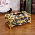 European Hotel Kitchen Rectangular Fancy Table Facial Tissue Box Cover Holder. 