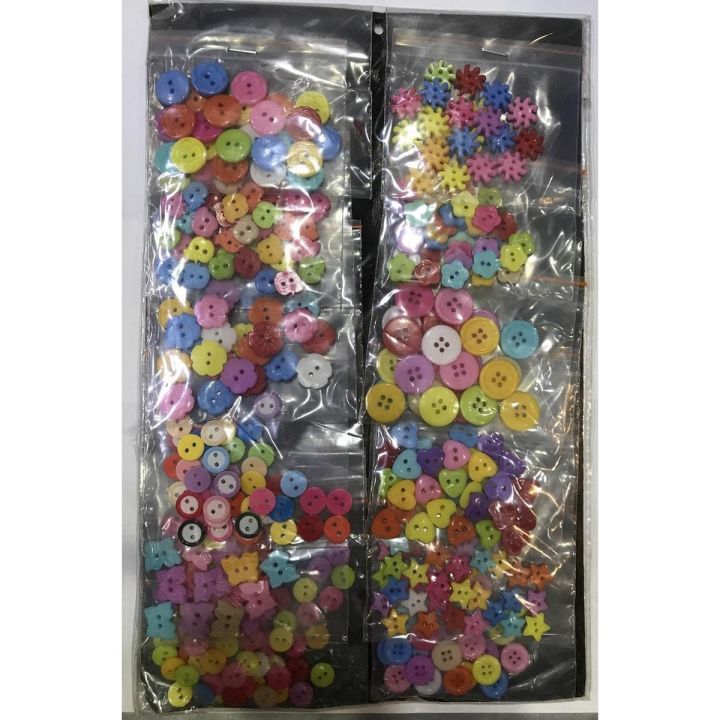 Multi Shape Craft Buttons For DIY Crafts (300 Plus Qty.)