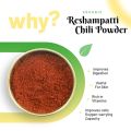 Pure Organio Reshampatti Red Chilli Powder Organic Dry lal Mirchi Powder For  Khada Masala Chilly for cooking 400 g. 
