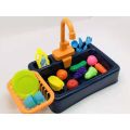 Wash-up Kitchen Sink Children Kitchen Dish Washing Sink Toy Electric Water Circulation Toy dishwasher Gift. 