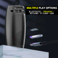 Rechargeable Bluetooth Speaker Colorful Flame RGB Lights - Wireless Mini Speaker Bluetooth Woofer - Portable Speaker With Big Sound - High Bass Woofer For Home , Mobile , PC, Computer & Laptop - Support SD Card , USB , FM Radio. 