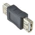 USB 2.0 A Socket Female To Female Adapter Joiner Coupler Black. 