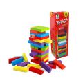 Jenga Wooden Stacking Game - Multicolour 51 Pcs. 
