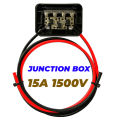 IP67 Waterproof PV Solar Panel SMD Diode Junction Box 4 Lane DC 15A 1500V Black 150w-450w Without PV Connectors. 