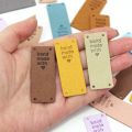 50Pcs Handmade PU Leather Tags Handmade with Love PU Labels Faux. 