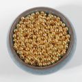 Diameter 2.4/3.2/4.0mm Gold/Silver/Bronze Tone Metal Beads Smooth Ball Seed Spacer Beads For Jewelry Making. 