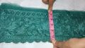 FASHION ! 2 METER(APPROX) ORGANZA SEA GREEN EMBROIDERY DAMAN PATCH LACE FOR WOMEN CLOTHES SIZE 5 INCH. 